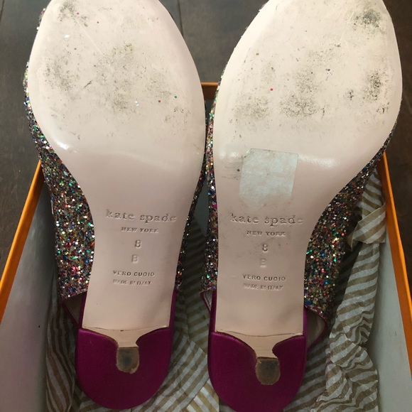 Kate Spade Sparkly Shoes Size 8 - Picture 3 of 6